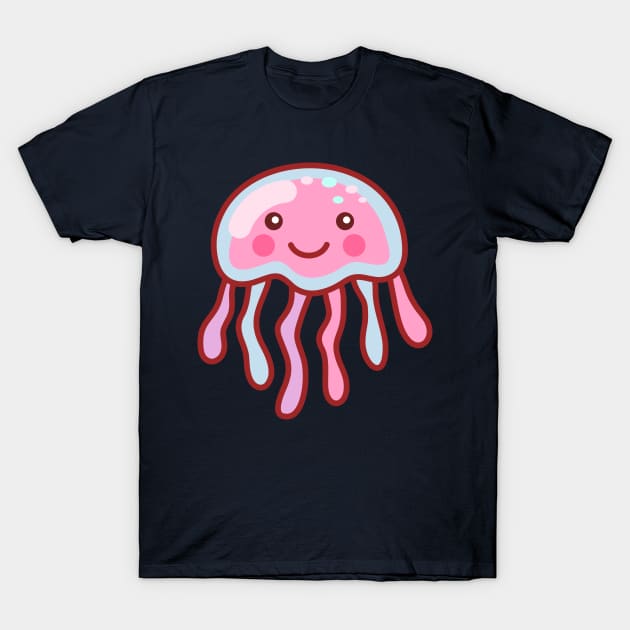 Cotton Candy Jellyfish Minimal T-Shirt by lightsonfire